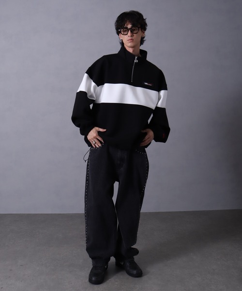 FUBU( フブ)の「【FUBU/フブ】 Tech Half Zip / テック ハーフ ジップ(その他トップス・メンズ・ブラック/グレー・M/L/XL)」の8枚目の写真
