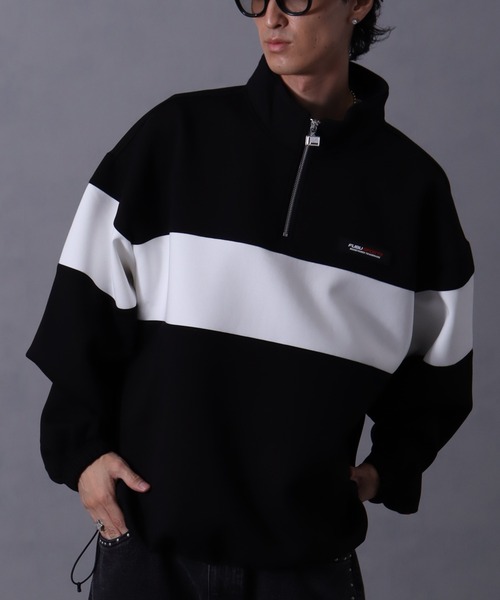 FUBU( フブ)の「【FUBU/フブ】 Tech Half Zip / テック ハーフ ジップ(その他トップス・メンズ・ブラック/グレー・M/L/XL)」の5枚目の写真