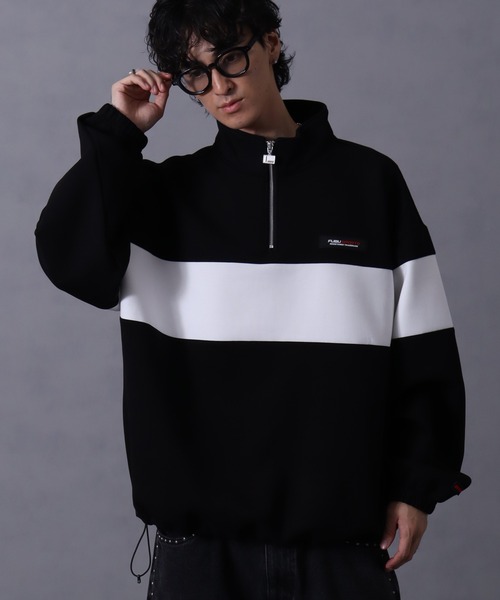 FUBU( フブ)の「【FUBU/フブ】 Tech Half Zip / テック ハーフ ジップ(その他トップス・メンズ・ブラック/グレー・M/L/XL)」の3枚目の写真