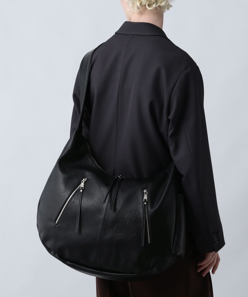 HARE(ハレ)の「BIG-ZIP-BAG(HARE)(ショルダーバッグ・メンズ・ブラウン/ブラック・FREE)」の6枚目の写真