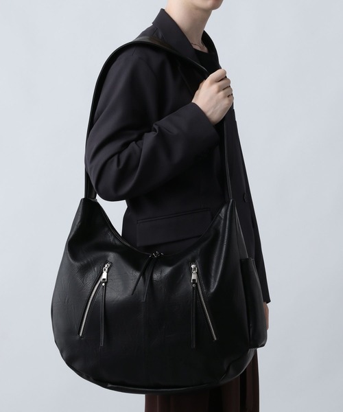 HARE(ハレ)の「BIG-ZIP-BAG(HARE)(ショルダーバッグ・メンズ・ブラウン/ブラック・FREE)」の7枚目の写真