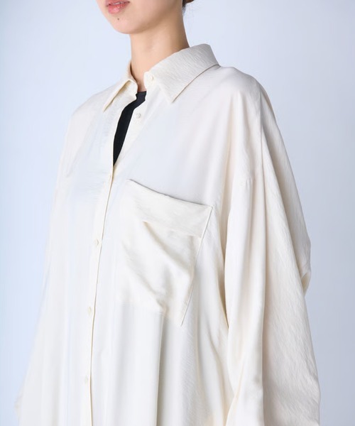c/est(シーエ)の「c/est/ FRANNY シャツブラウス 秋服 冬服(シャツ/ブラウス・レディース・オフホワイト/ネイビー・FREE)」の8枚目の写真