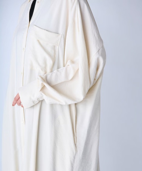 c/est(シーエ)の「c/est/ FRANNY シャツブラウス 秋服 冬服(シャツ/ブラウス・レディース・オフホワイト/ネイビー・FREE)」の9枚目の写真