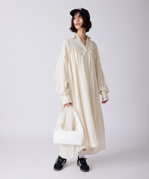 c/est(シーエ)の「c/est/ FRANNY シャツブラウス 秋服 冬服(シャツ/ブラウス・レディース・オフホワイト/ネイビー・FREE)」の18枚目の写真