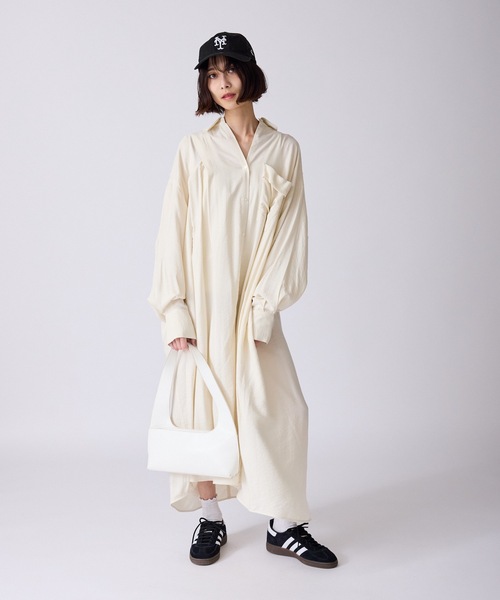c/est(シーエ)の「c/est/ FRANNY シャツブラウス 秋服 冬服(シャツ/ブラウス・レディース・オフホワイト/ネイビー・FREE)」の20枚目の写真