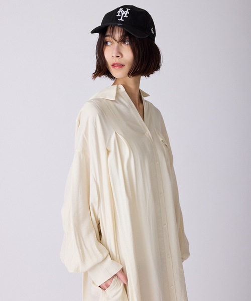 c/est(シーエ)の「c/est/ FRANNY シャツブラウス 秋服 冬服(シャツ/ブラウス・レディース・オフホワイト/ネイビー・FREE)」の14枚目の写真