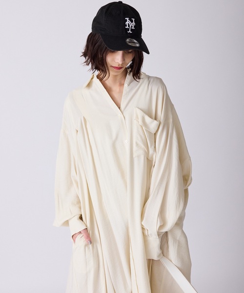 c/est(シーエ)の「c/est/ FRANNY シャツブラウス 秋服 冬服(シャツ/ブラウス・レディース・オフホワイト/ネイビー・FREE)」の16枚目の写真