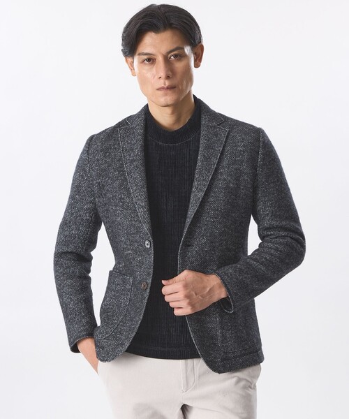 極美品 EPOCA UOMO ツイードテーラードジャケット メランジ 50 L 極美品 EPOCA UOMO ツイードテーラードジャケット メランジ 50 L 極美