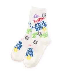 X-girl Stages | グラフィティ総柄クルーソックス(ソックス/靴下)