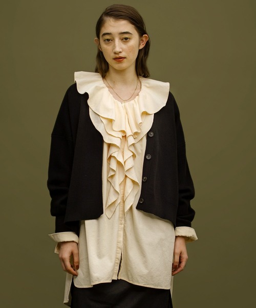 セール】【金原広和さんコラボ】細コールアソートフリルチュニック