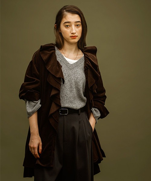 セール】【金原広和さんコラボ】細コールアソートフリルチュニック