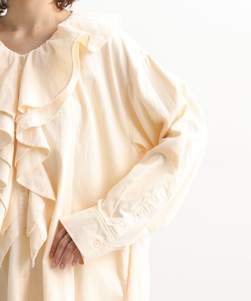 セール】【金原広和さんコラボ】細コールアソートフリルチュニック