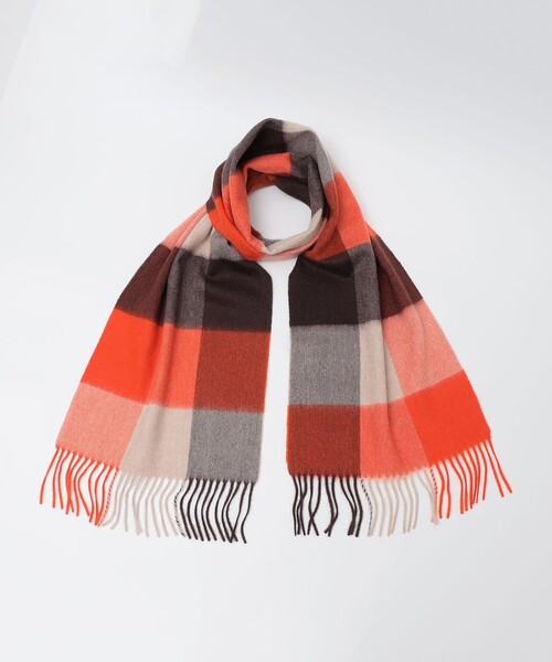 SHIPS(シップス)の「SHIPS: カシミヤ シングル 3ブロック マフラー(ストール/ショール・メンズ・ブラウン/ネイビー/イエロー/オレンジ・ONE SIZE)」の14枚目の写真