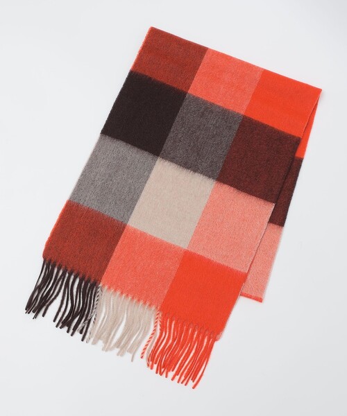 SHIPS(シップス)の「SHIPS: カシミヤ シングル 3ブロック マフラー(ストール/ショール・メンズ・ブラウン/ネイビー/イエロー/オレンジ・ONE SIZE)」の15枚目の写真