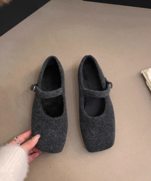 Teem Store(チームストア)の「ウールタッチバレエシューズ(バレエシューズ・レディース・グレー/ブラック/ブラウン・L/M)」の22枚目の写真