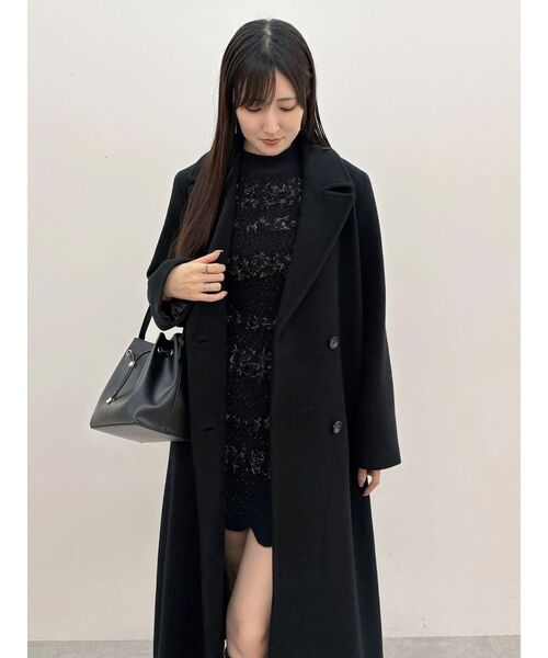 MERCURYDUO(マーキュリーデュオ)の「ツイードニットミニワンピースカーデアンサンブル(ワンピース・レディース・ブラック/アイボリー・MEDIUM/SMALL)」の18枚目の写真