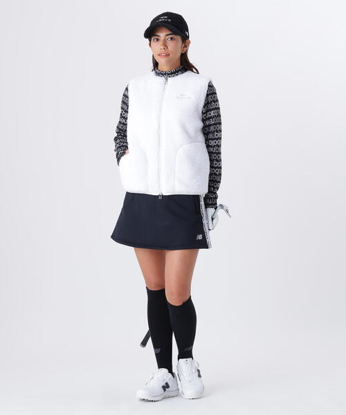 New Balance Golf(ニューバランスゴルフ)の「【new balance golf】フルジップ ボア ベスト (WOMENS)(ベスト・レディース・ベージュ系その他/ブラック/ホワイト・SMALL/LARGE/MEDIUM)」の4枚目の写真