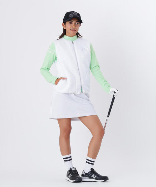 New Balance Golf(ニューバランスゴルフ)の「【new balance golf】フルジップ ボア ベスト (WOMENS)(ベスト・レディース・ベージュ系その他/ブラック/ホワイト・SMALL/LARGE/MEDIUM)」の5枚目の写真