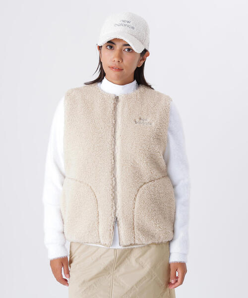 New Balance Golf(ニューバランスゴルフ)の「【new balance golf】フルジップ ボア ベスト (WOMENS)(ベスト・レディース・ベージュ系その他/ブラック/ホワイト・SMALL/LARGE/MEDIUM)」の13枚目の写真