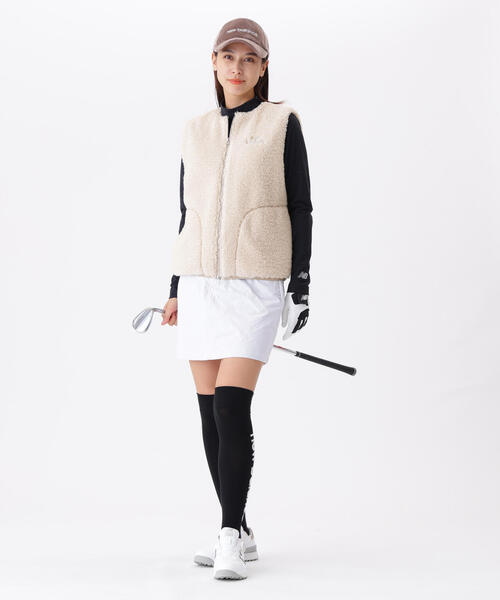 New Balance Golf(ニューバランスゴルフ)の「【new balance golf】フルジップ ボア ベスト (WOMENS)(ベスト・レディース・ベージュ系その他/ブラック/ホワイト・SMALL/LARGE/MEDIUM)」の15枚目の写真