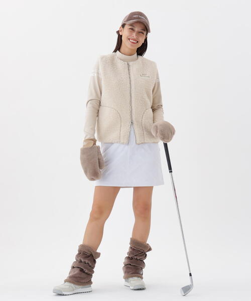 New Balance Golf(ニューバランスゴルフ)の「【new balance golf】フルジップ ボア ベスト (WOMENS)(ベスト・レディース・ベージュ系その他/ブラック/ホワイト・SMALL/LARGE/MEDIUM)」の16枚目の写真
