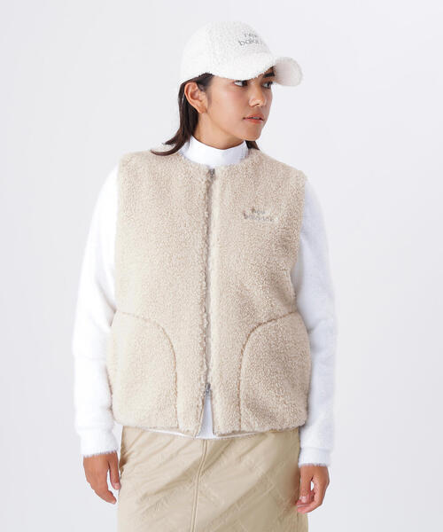 New Balance Golf(ニューバランスゴルフ)の「【new balance golf】フルジップ ボア ベスト (WOMENS)(ベスト・レディース・ベージュ系その他/ブラック/ホワイト・SMALL/LARGE/MEDIUM)」の17枚目の写真