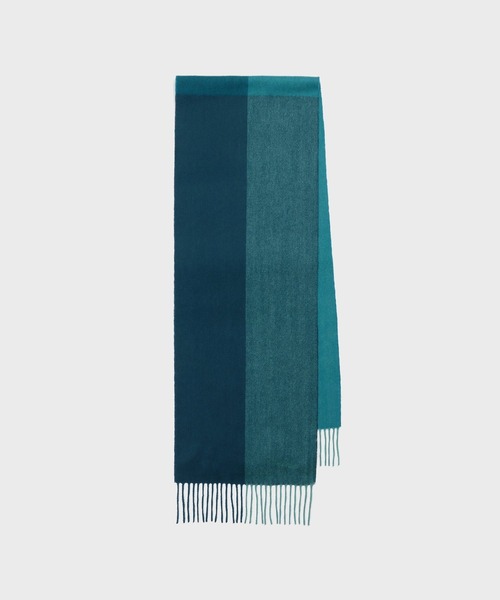 Paul Smith(ポールスミス)の「カラーブロッキング カシミヤブレンド マフラー【250431 EC】(マフラー・メンズ・ダークグリーン/ブラック/ネイビー・FREE)」の3枚目の写真