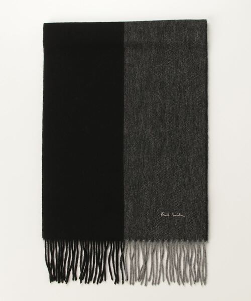 Paul Smith(ポールスミス)の「カラーブロッキング カシミヤブレンド マフラー【250431 EC】(マフラー・メンズ・ダークグリーン/ブラック/ネイビー・FREE)」の13枚目の写真