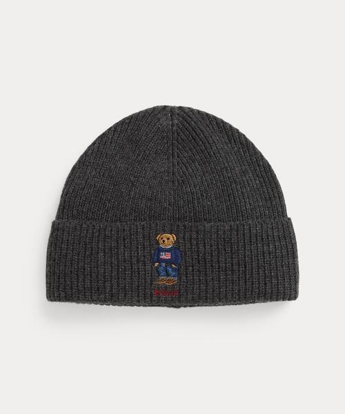POLO RALPH LAUREN(ポロ ラルフ ローレン)の「Polo ベア リブニット ビーニー(ニットキャップ/ビーニー・メンズ・グレー・ONE)」の1枚目の写真