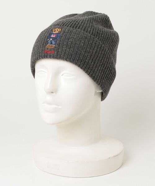 POLO RALPH LAUREN(ポロ ラルフ ローレン)の「Polo ベア リブニット ビーニー(ニットキャップ/ビーニー・メンズ・グレー・ONE)」の3枚目の写真