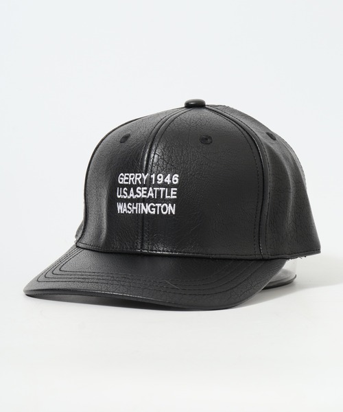 GERRY（ジェリー）の「GERRY フェイクレザー3段刺繍CAP（キャップ・メンズ・ブラウン/ブラック/キャメル・FREE）」の4枚目の写真