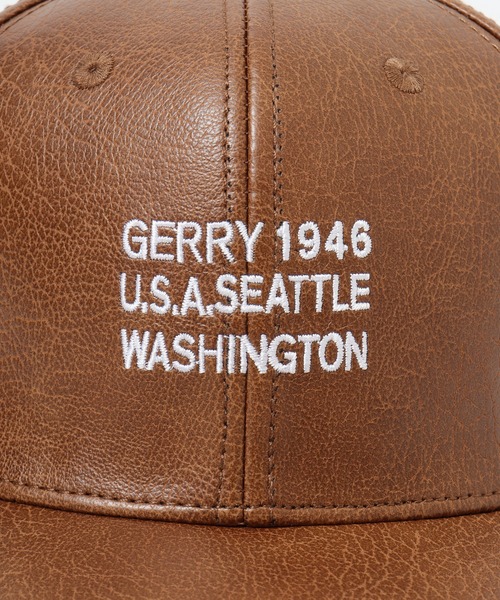 GERRY（ジェリー）の「GERRY フェイクレザー3段刺繍CAP（キャップ・メンズ・ブラウン/ブラック/キャメル・FREE）」の7枚目の写真