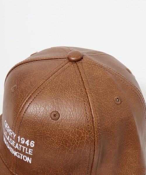 GERRY（ジェリー）の「GERRY フェイクレザー3段刺繍CAP（キャップ・メンズ・ブラウン/ブラック/キャメル・FREE）」の12枚目の写真