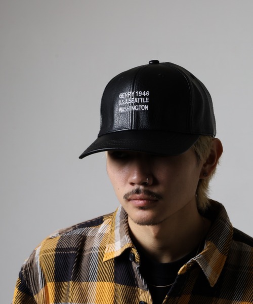 GERRY（ジェリー）の「GERRY フェイクレザー3段刺繍CAP（キャップ・メンズ・ブラウン/ブラック/キャメル・FREE）」の16枚目の写真
