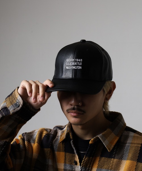 GERRY（ジェリー）の「GERRY フェイクレザー3段刺繍CAP（キャップ・メンズ・ブラウン/ブラック/キャメル・FREE）」の17枚目の写真