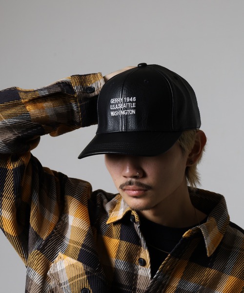 GERRY（ジェリー）の「GERRY フェイクレザー3段刺繍CAP（キャップ・メンズ・ブラウン/ブラック/キャメル・FREE）」の18枚目の写真