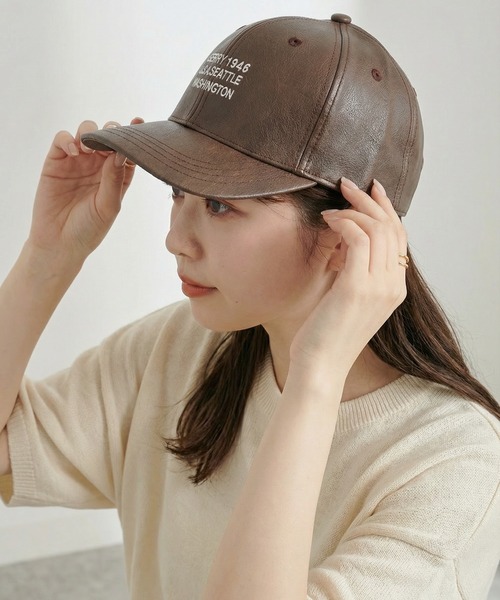 GERRY(ジェリー)の「GERRY フェイクレザー3段刺繍CAP(キャップ・メンズ・ブラウン/ブラック/キャメル・FREE)」の21枚目の写真