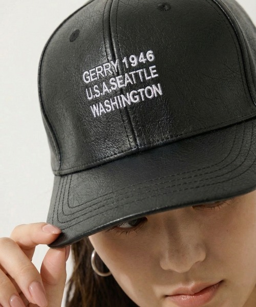 GERRY(ジェリー)の「GERRY フェイクレザー3段刺繍CAP(キャップ・メンズ・ブラウン/ブラック/キャメル・FREE)」の15枚目の写真