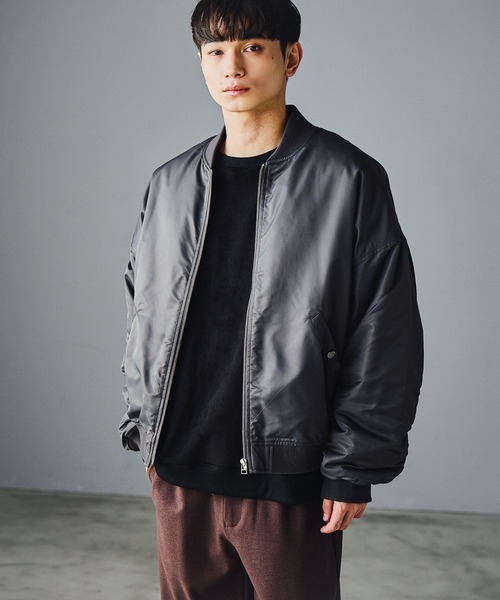 LAKOLE(ラコレ)の「クリーンMA-1 / 592132(ブルゾン・メンズ・ブラック/カーキ/チャコール・MEDIUM/LARGE)」の10枚目の写真