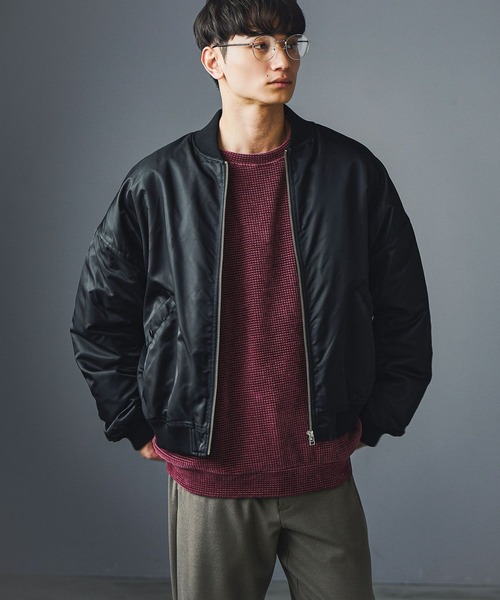 LAKOLE(ラコレ)の「クリーンMA-1 / 592132(ブルゾン・メンズ・ブラック/カーキ/チャコール・MEDIUM/LARGE)」の6枚目の写真