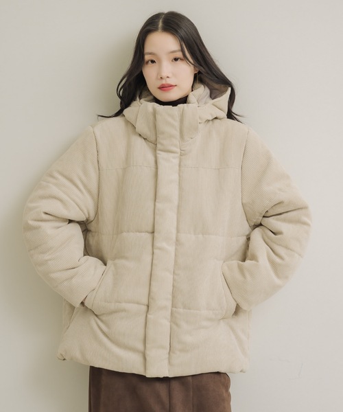 NEUNA（ヌナ）の「【毎年即完のダウンが今年も登場！◎】コーデュロイダウン（ダウンジャケット/コート・レディース・アイボリー・FREE）」の7枚目の写真