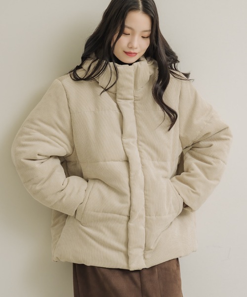 NEUNA（ヌナ）の「【毎年即完のダウンが今年も登場！◎】コーデュロイダウン（ダウンジャケット/コート・レディース・アイボリー・FREE）」の8枚目の写真