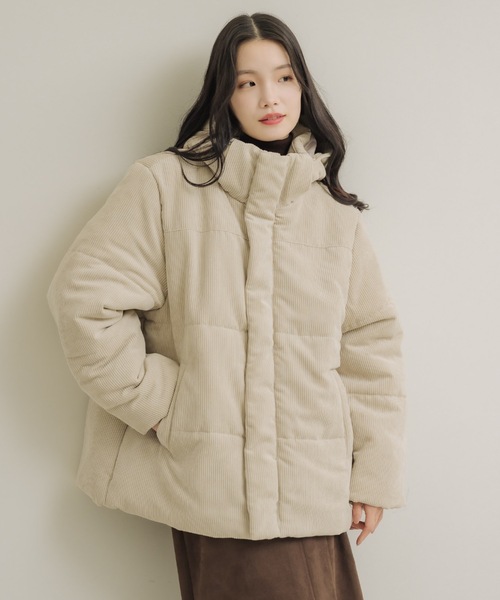NEUNA（ヌナ）の「【毎年即完のダウンが今年も登場！◎】コーデュロイダウン（ダウンジャケット/コート・レディース・アイボリー・FREE）」の10枚目の写真