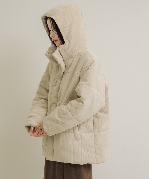 NEUNA（ヌナ）の「【毎年即完のダウンが今年も登場！◎】コーデュロイダウン（ダウンジャケット/コート・レディース・アイボリー・FREE）」の16枚目の写真