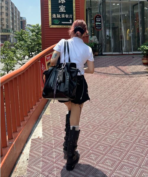 BLACKPURPLE(ブラックパープル)の「モウバッグ MOU BAG_BLACK(ショルダーバッグ・レディース・ブラック・FREE)」の15枚目の写真