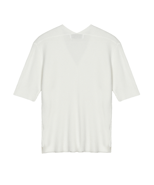 NICK&NICOLE(ニックアンドニコール)の「BUTTON SLIM KNIT HALF CARDIGAN_IVORY(カーディガン/ボレロ・レディース・その他・FREE)」の6枚目の写真