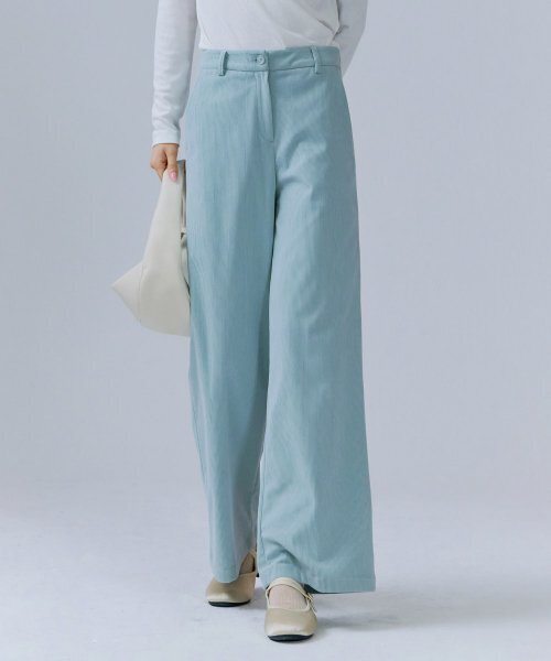 CHASECULT（チェイスカルト）の「女性 コーデュロイ ワイドパンツ-CFRG2272C0D（その他パンツ・レディース・ブルー・67/70）」の2枚目の写真