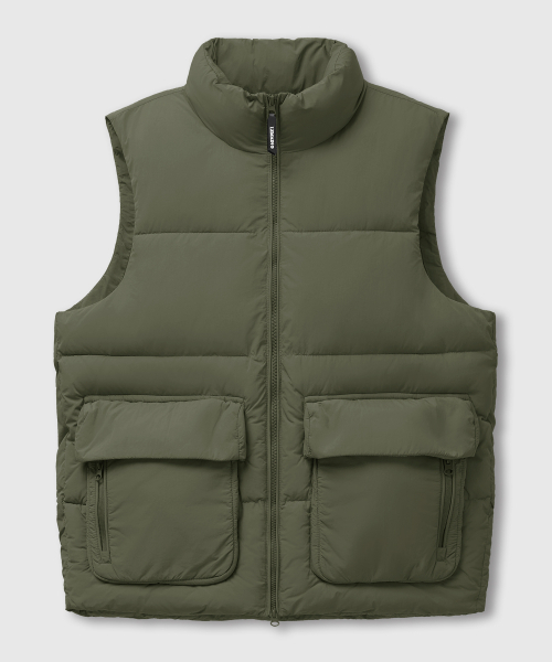 LEMAIN SECOND（リメインセカンド）の「2WAY OVERFIT VOLUME TASLAN PUFFER PADDING VEST [KHAKI]（ダウンベスト・メンズ・その他・LARGE/MEDIUM）」の3枚目の写真