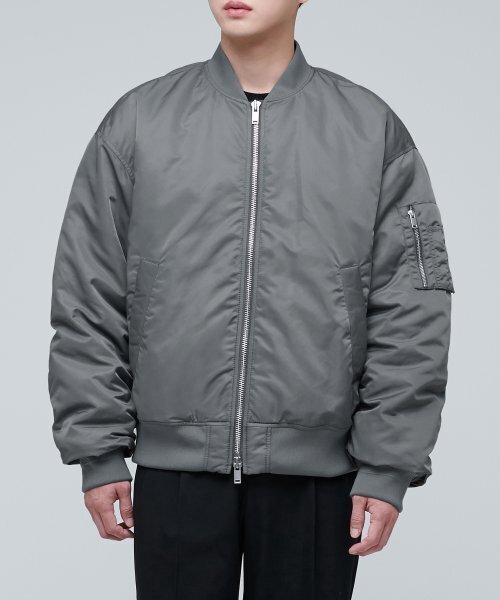 特大MA-1ボンバージャケット[ミディアムグレー]（MA-1）｜MUSINSA