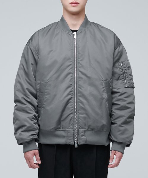 グレー ボンバージャケット Mサイズ MA-1 ボンバージャケット – REBEL8®